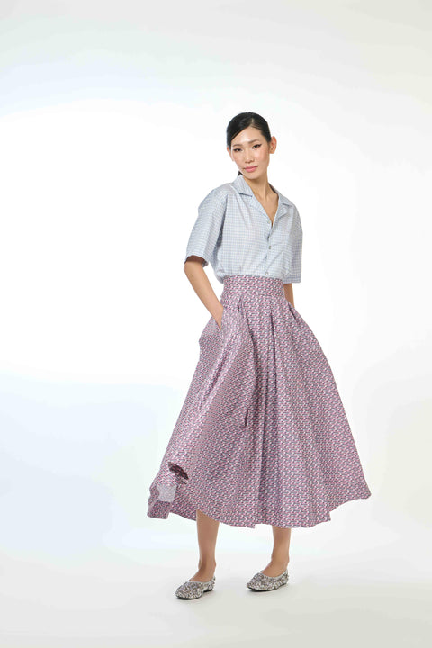 50's Skirt - Bus Mini Pink
