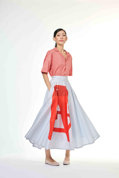 50's Skirt - Sila Duduk Blue