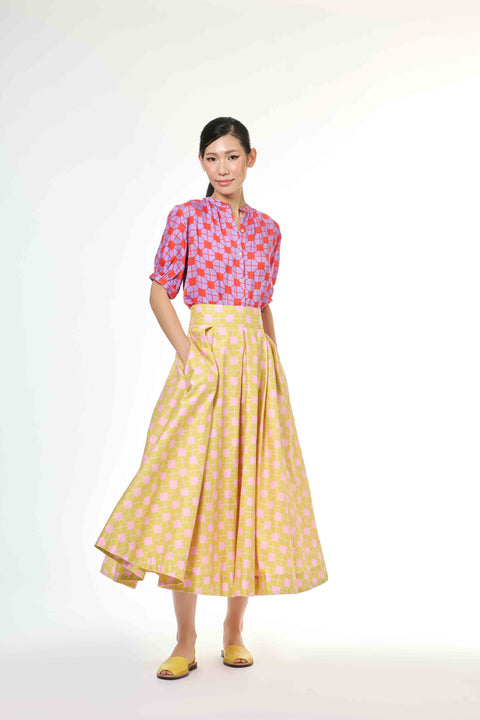 50's Skirt - Tapau Tile Lemons