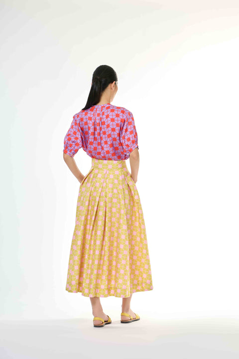 50's Skirt - Tapau Tile Lemons