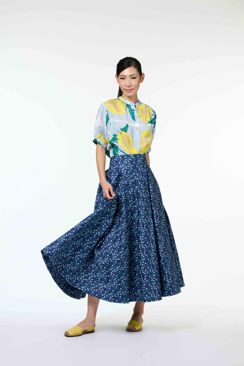 50's Skirt - Dancing Lady Cobalt