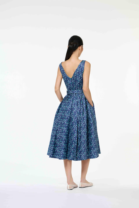 Retro Ladies Dress - Dancing Lady Cobalt