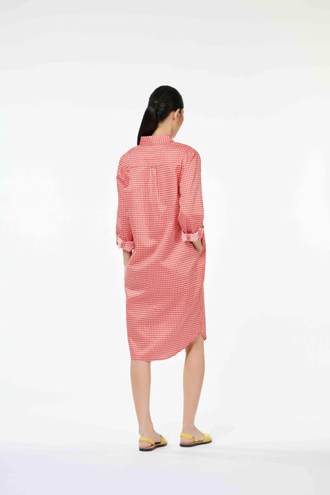 Classic Shirt Dress - Sila Duduk Red