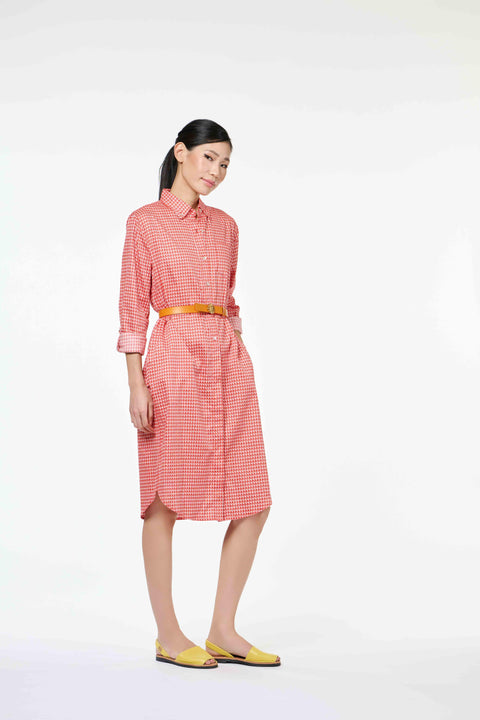 Classic Shirt Dress - Sila Duduk Red