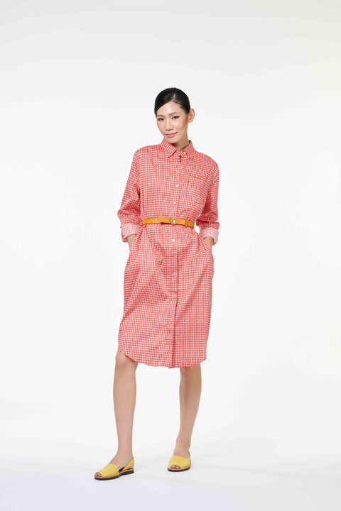 Classic Shirt Dress - Sila Duduk Red