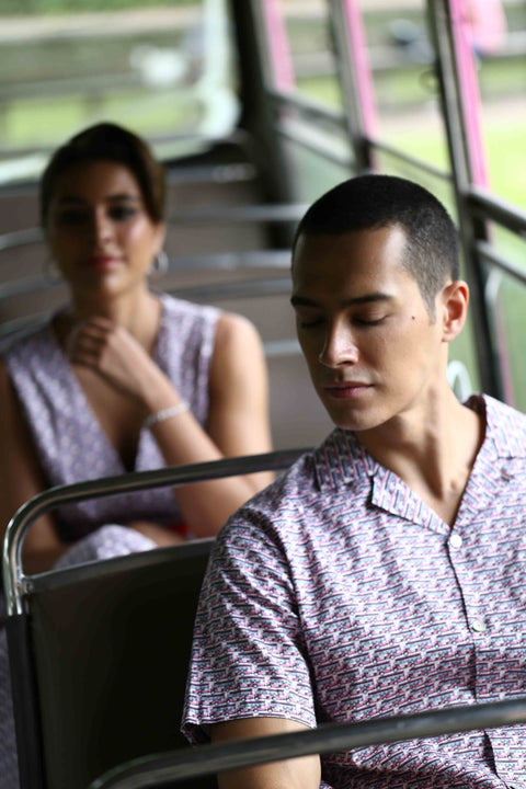 Men's Shirt - Bus Mini Pink