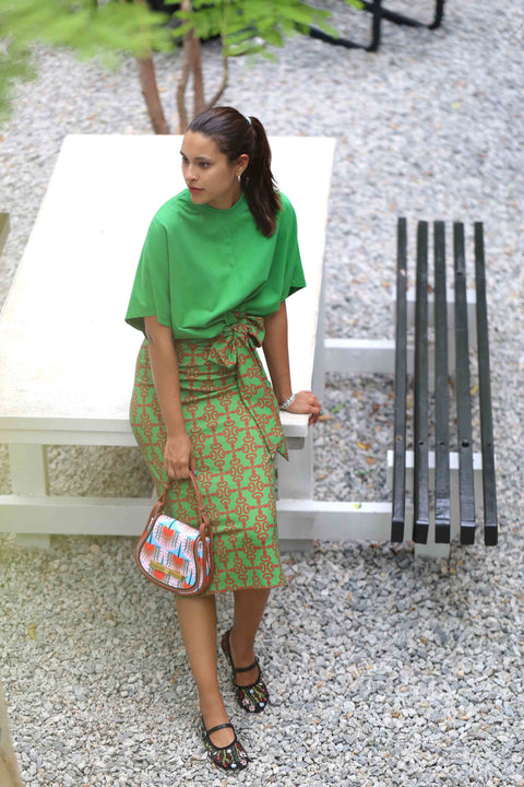 T-Shirt Dress - Crepe Ginger Coconut