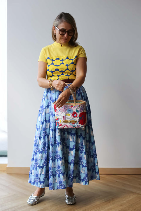 Mini Nina (Leather) - Mandi Bunga White