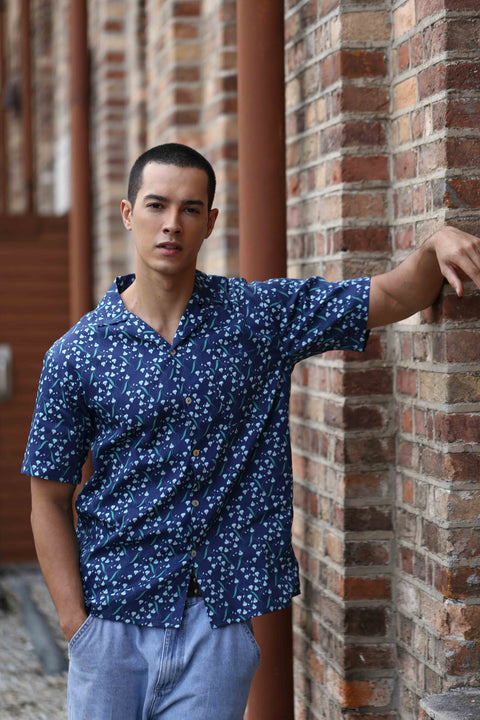 Men's Shirt - Dancing Lady Cobalt