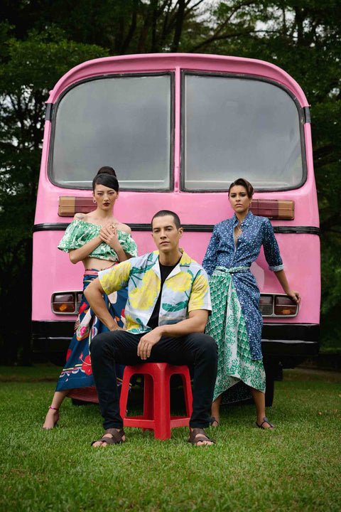 Reversible Sarong - Sila Duduk Green