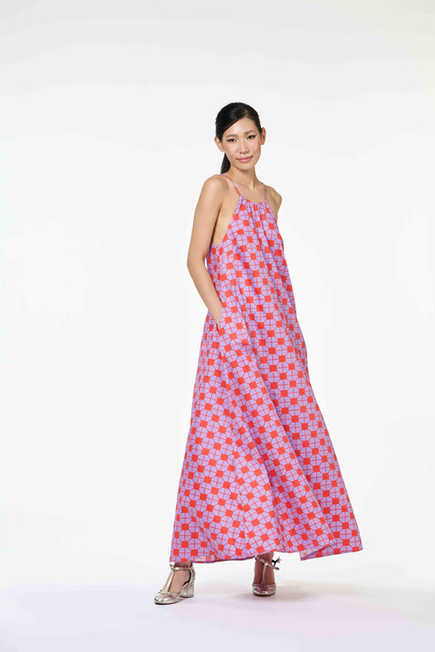 Halt Dress - Tapau Tile Chilli Pepper