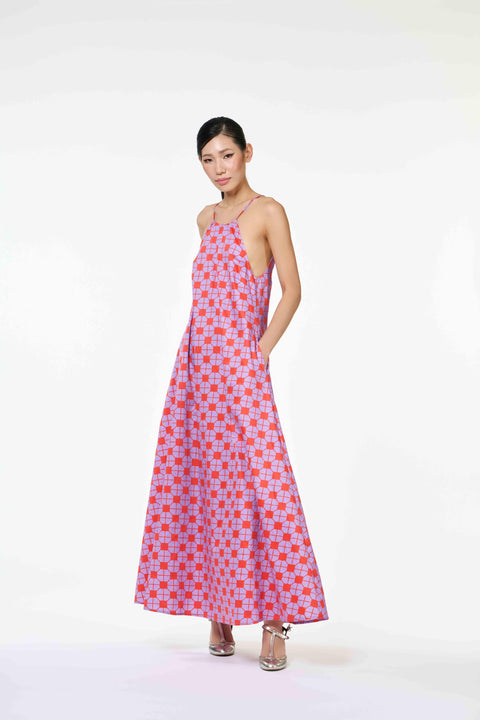 Halt Dress - Tapau Tile Chilli Pepper