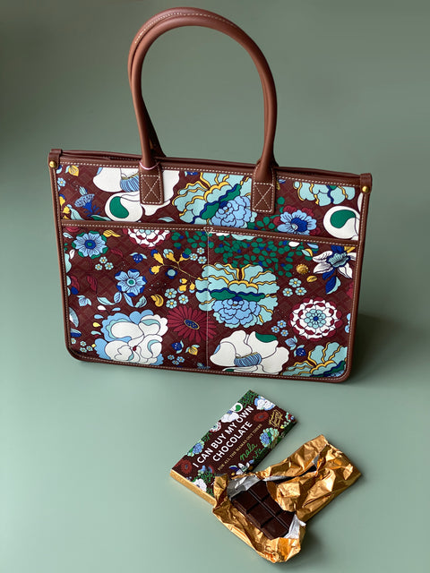 Large Farah (Leather) - Mandi Bunga Chocolate