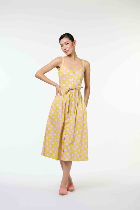 Zuzu Dress - Tapau Tile Lemons