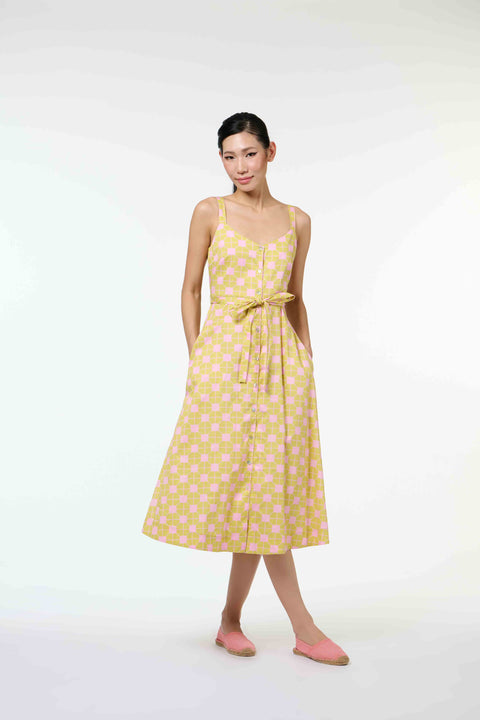 Zuzu Dress - Tapau Tile Lemons