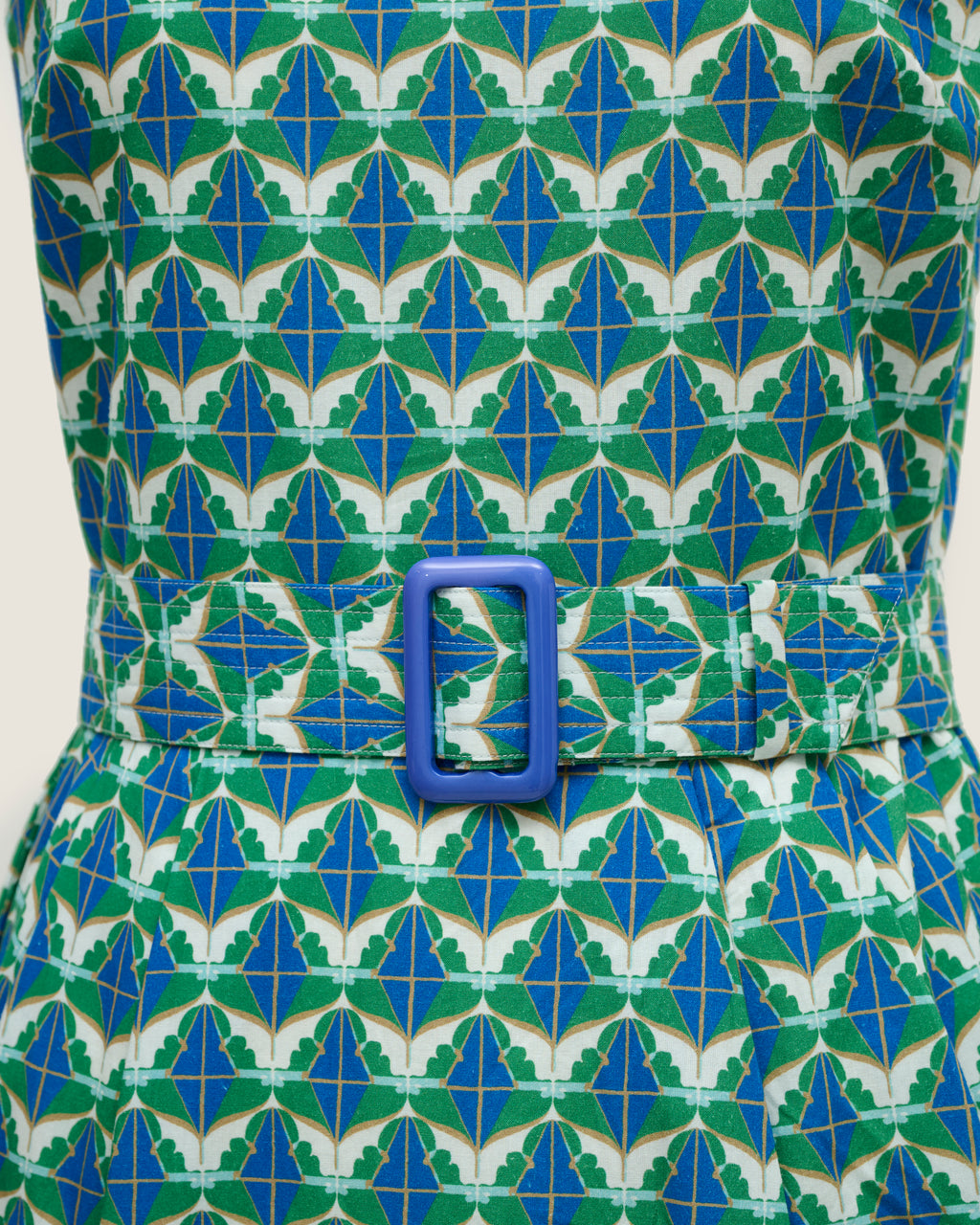 Tulip Dress - Diamond & Flower Blue