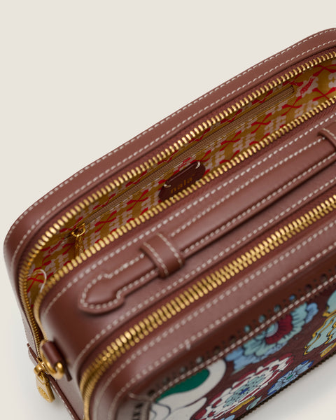 Box Bag (Leather) - Mandi Bunga Chocolate