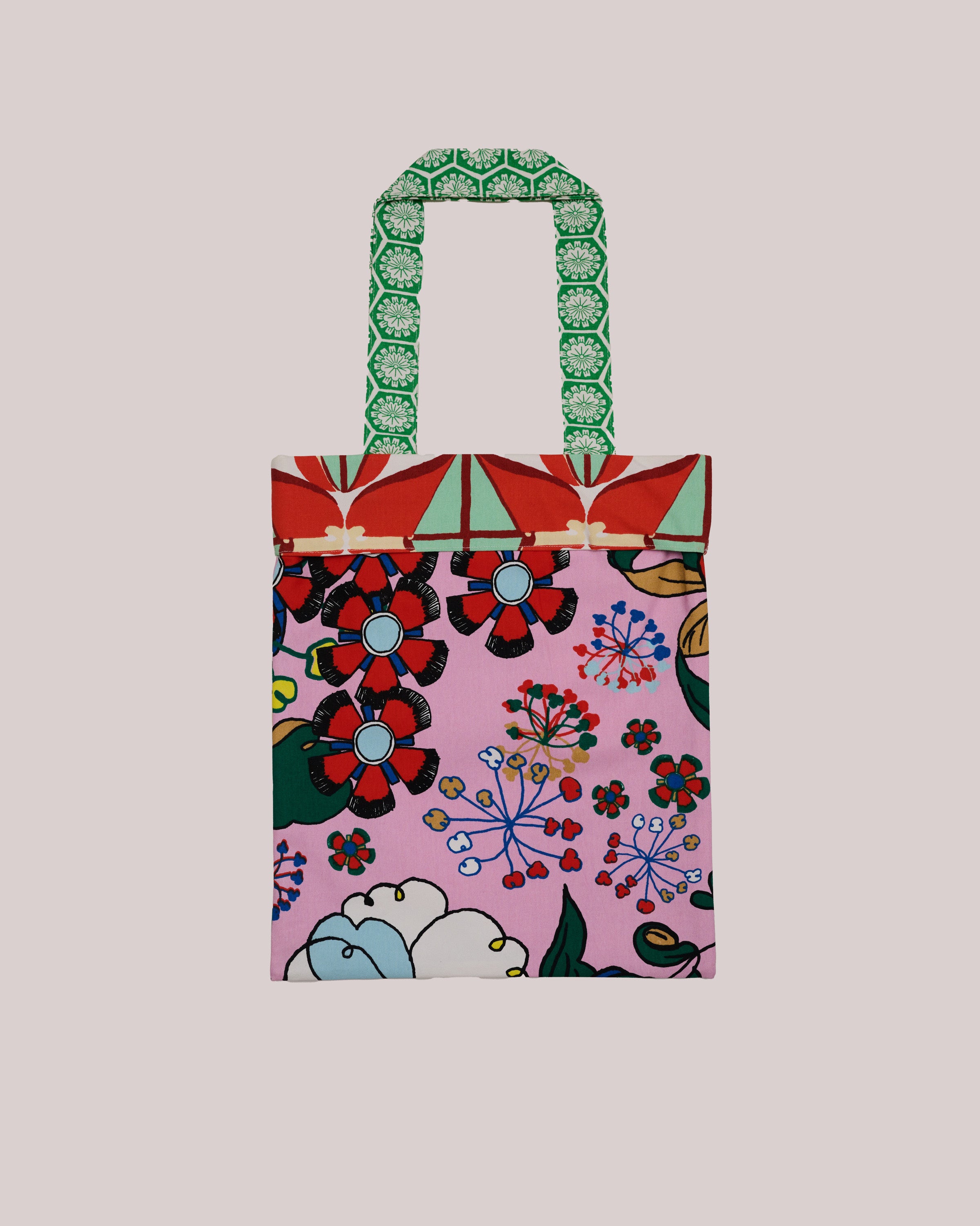 Reversible Tote - Bunga Raya Pink