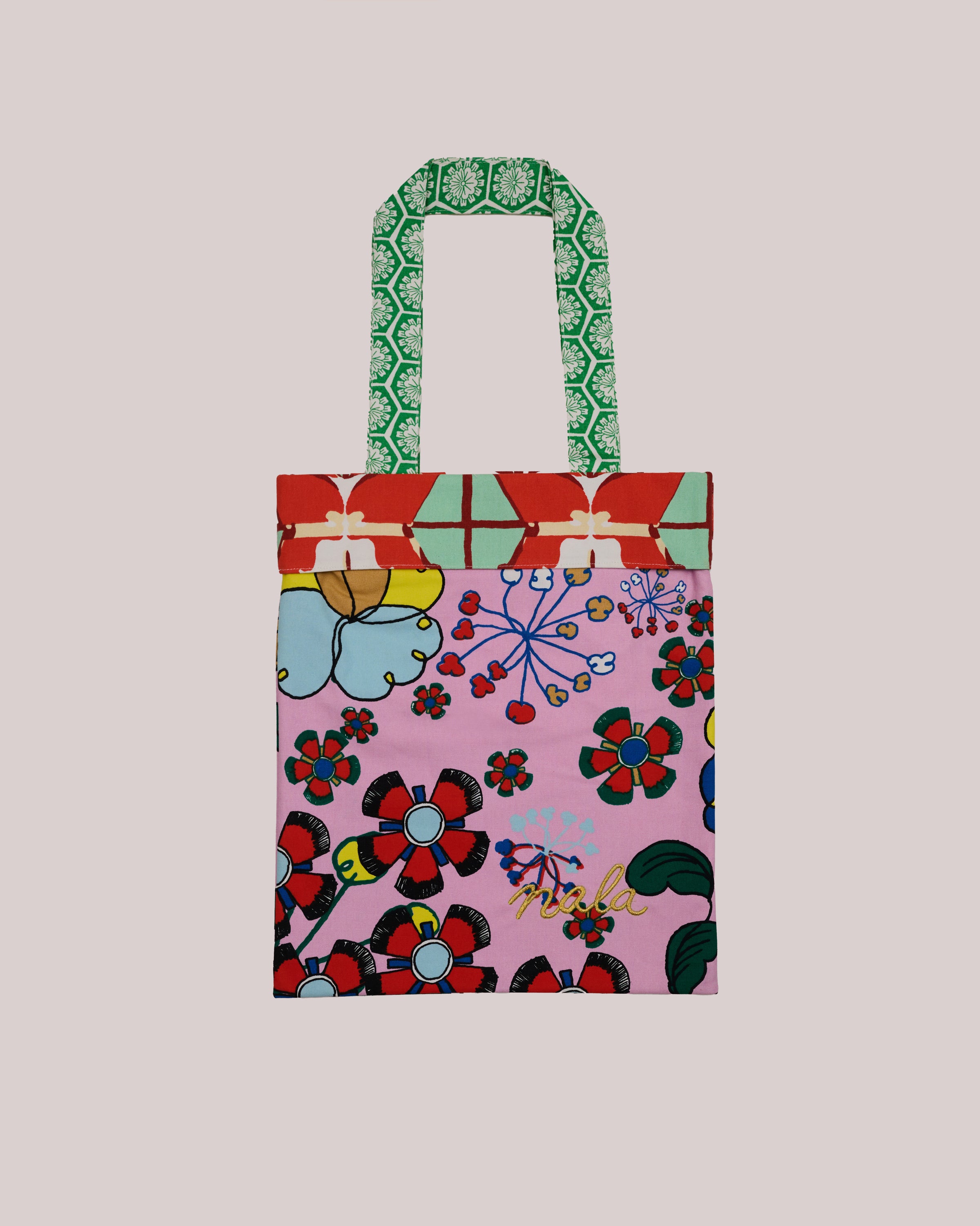 Reversible Tote - Bunga Raya Pink