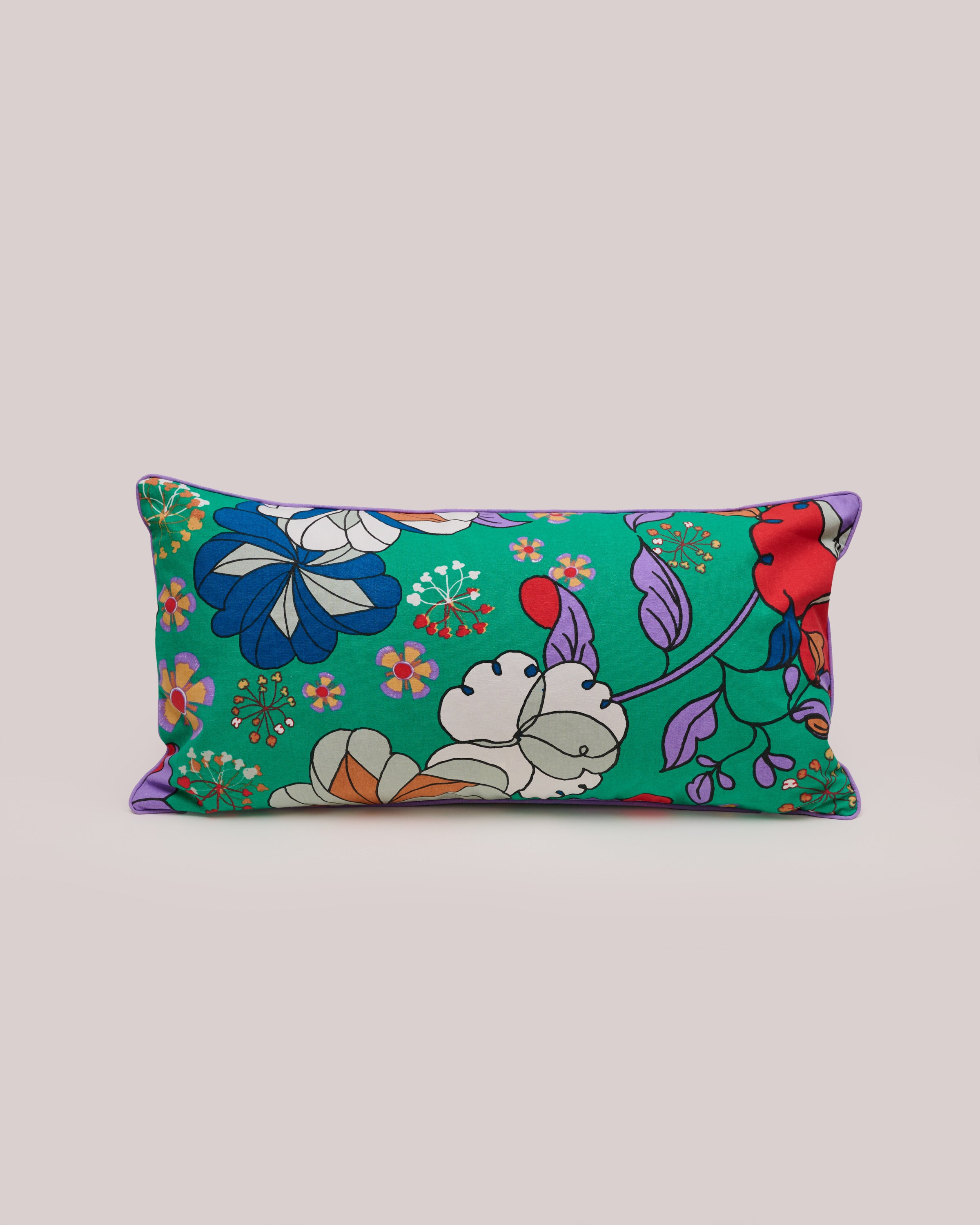 Rectangular Cushion - Bunga Raya Green