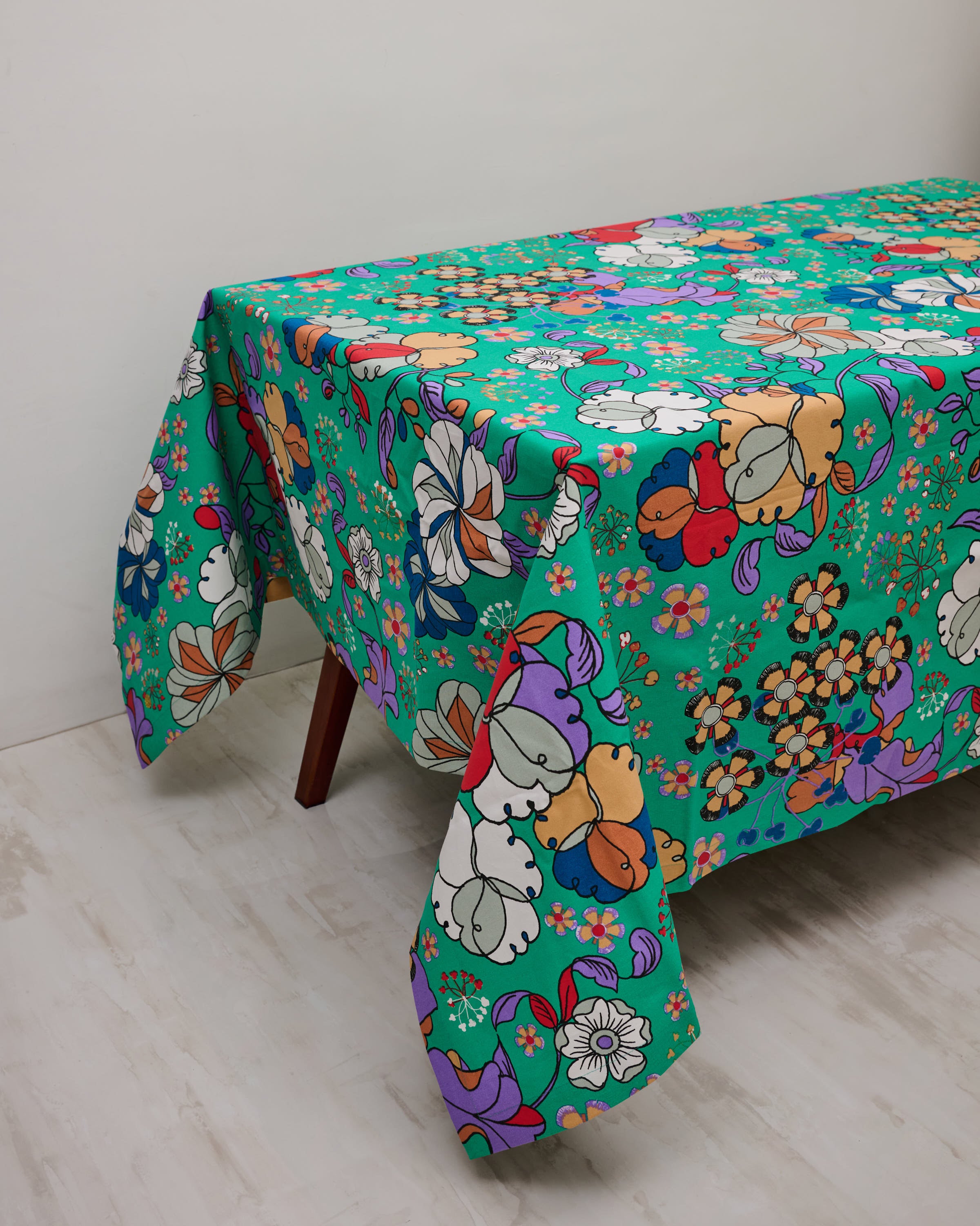 Large Table Cloth- Bunga Raya Green
