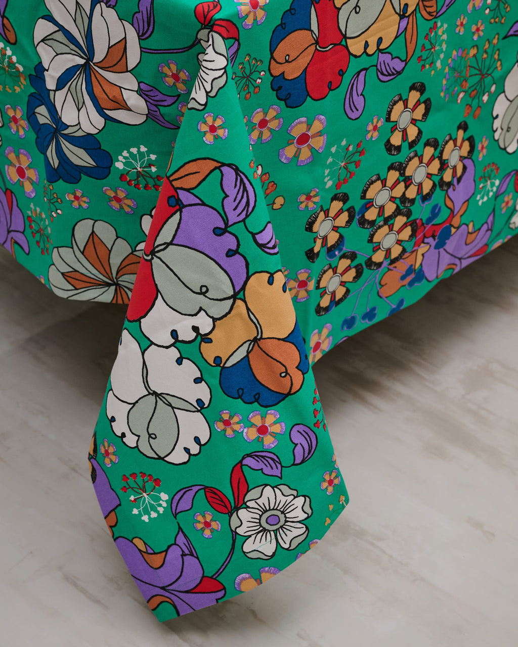 Large Table Cloth- Bunga Raya Green