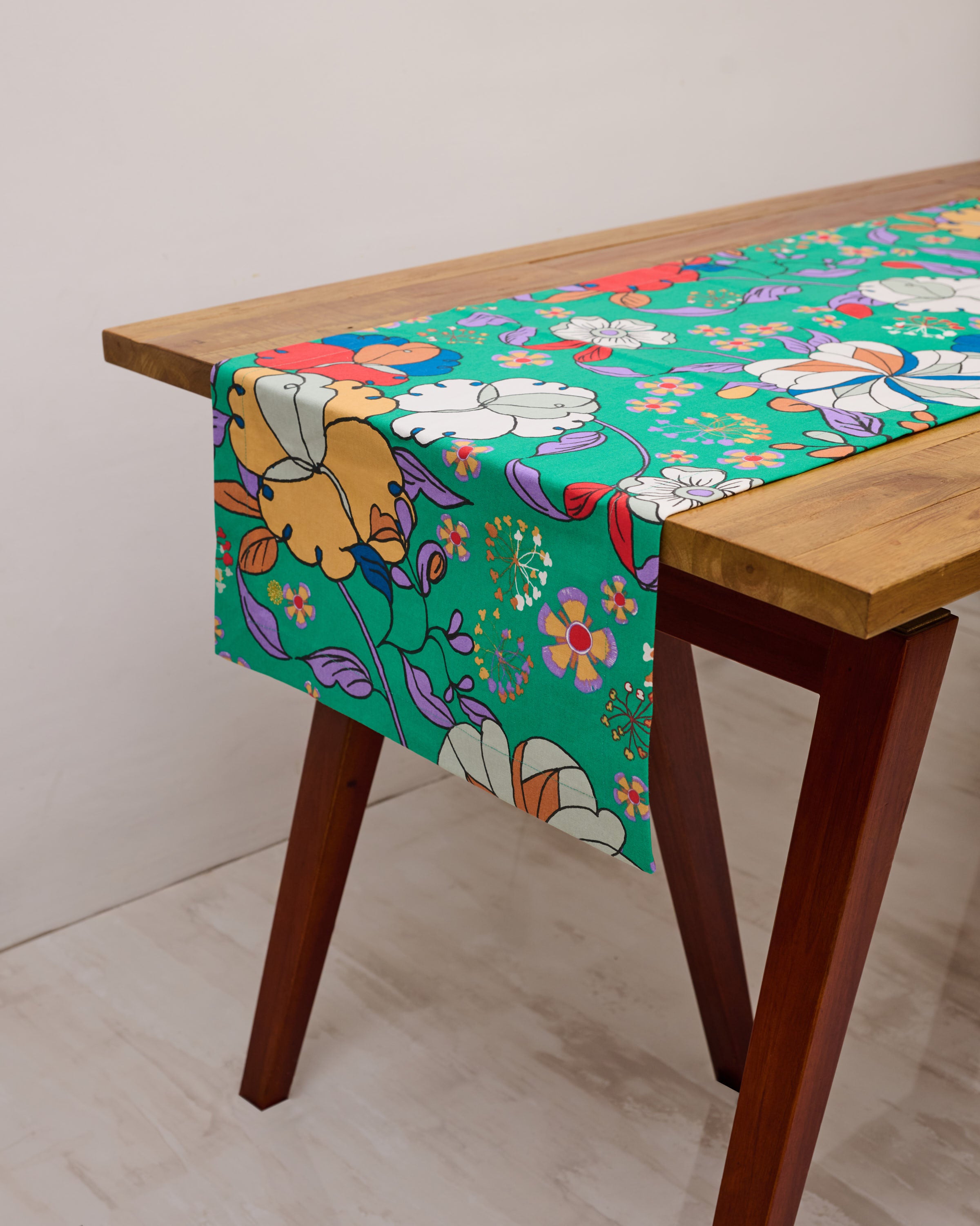 Table Runner - Bunga Raya Green