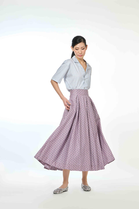 50's Skirt - Bus Mini Pink