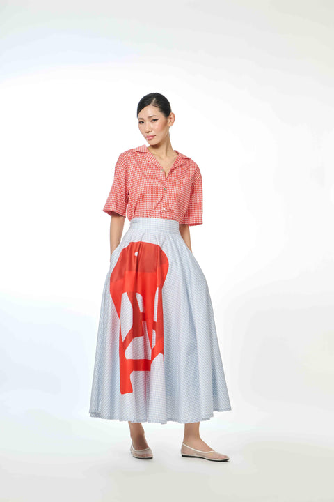 50's Skirt - Sila Duduk Blue