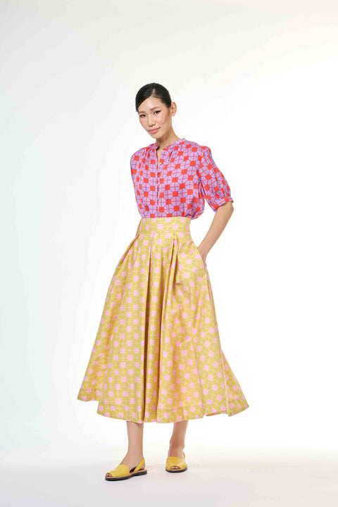 50's Skirt - Tapau Tile Lemons