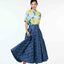 50's Skirt - Dancing Lady Cobalt