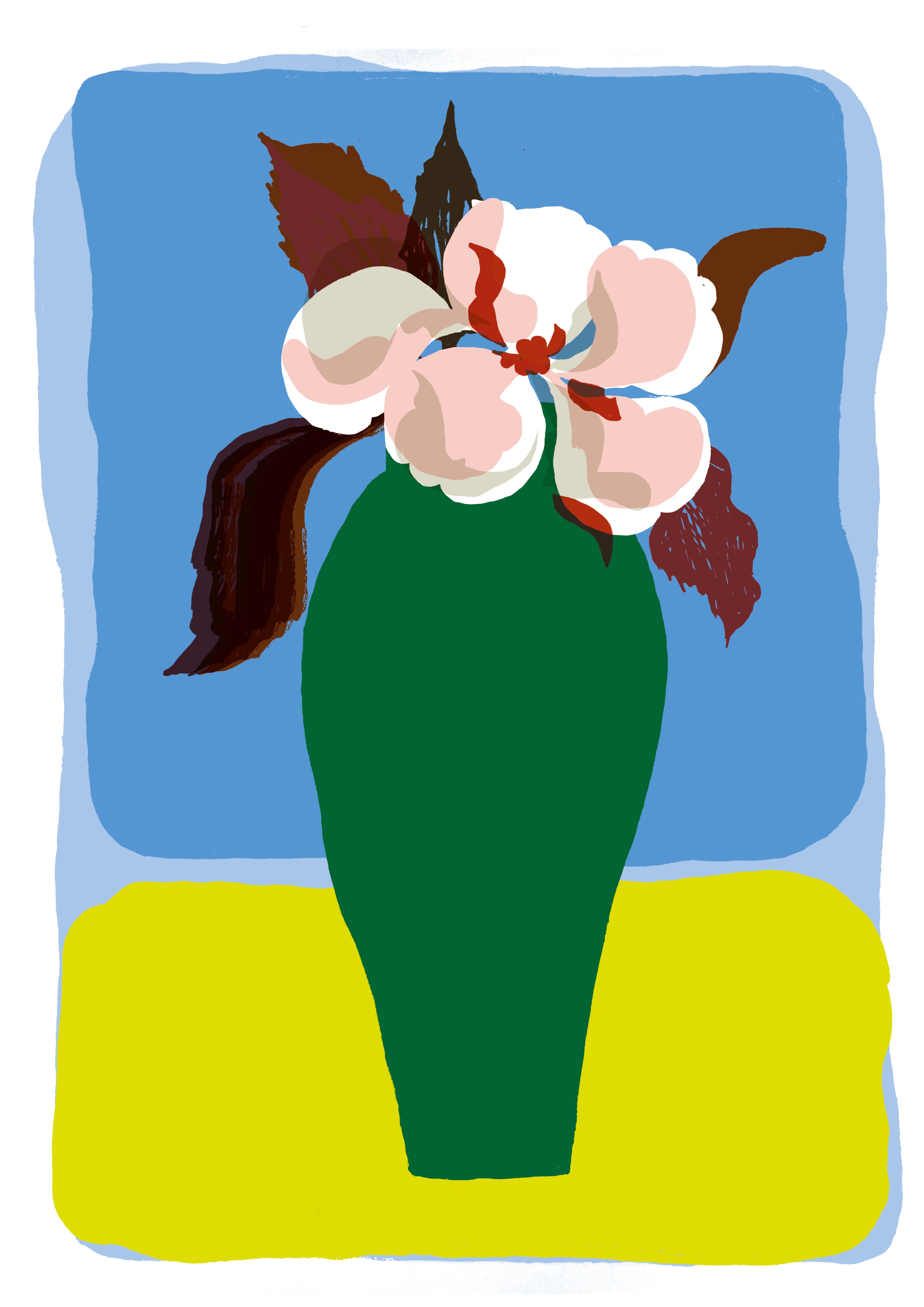 Fire Cracker - Green Vase - Art Print A3