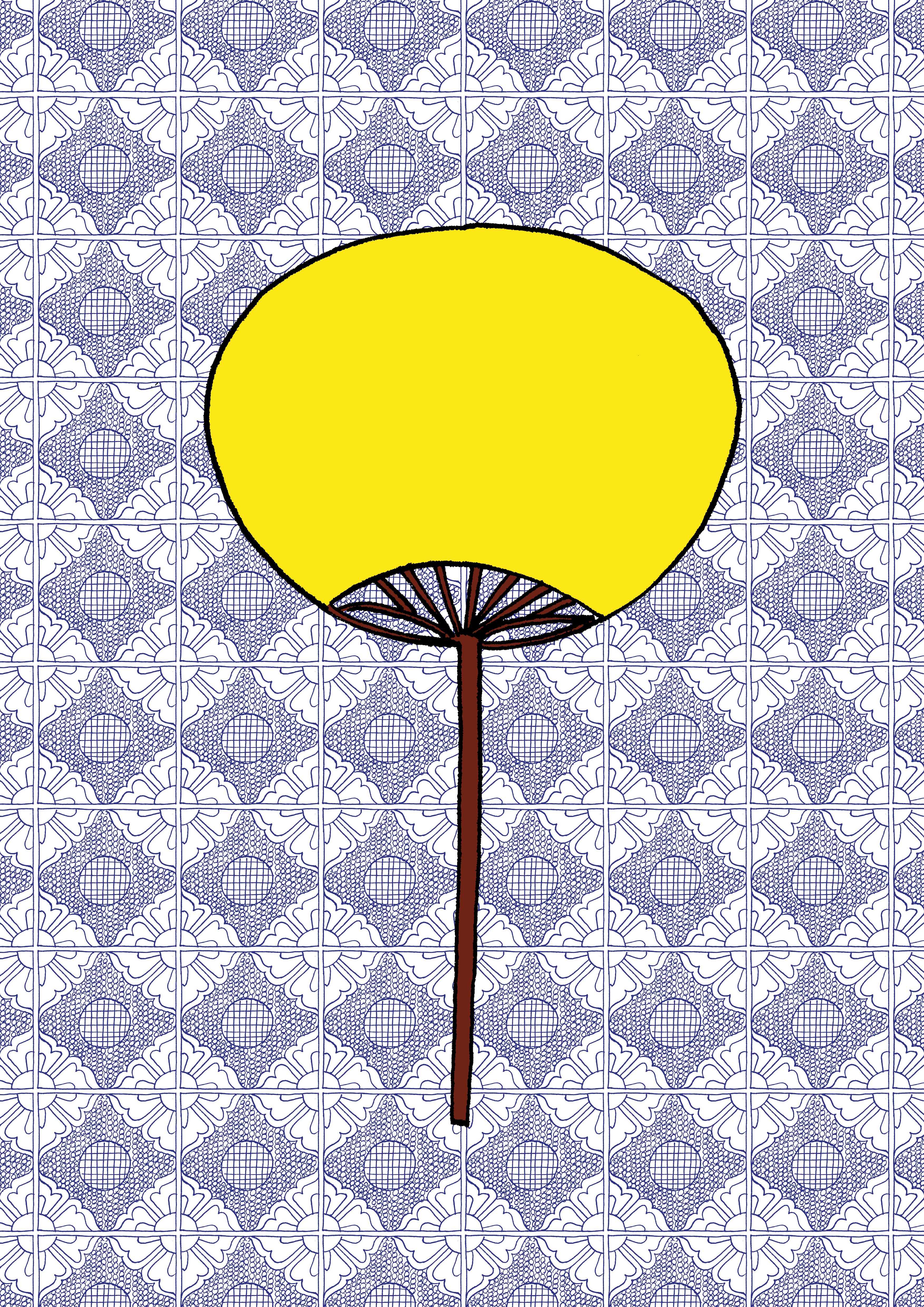 Sweet Sixteen - Yellow Fan - Art Poster A3