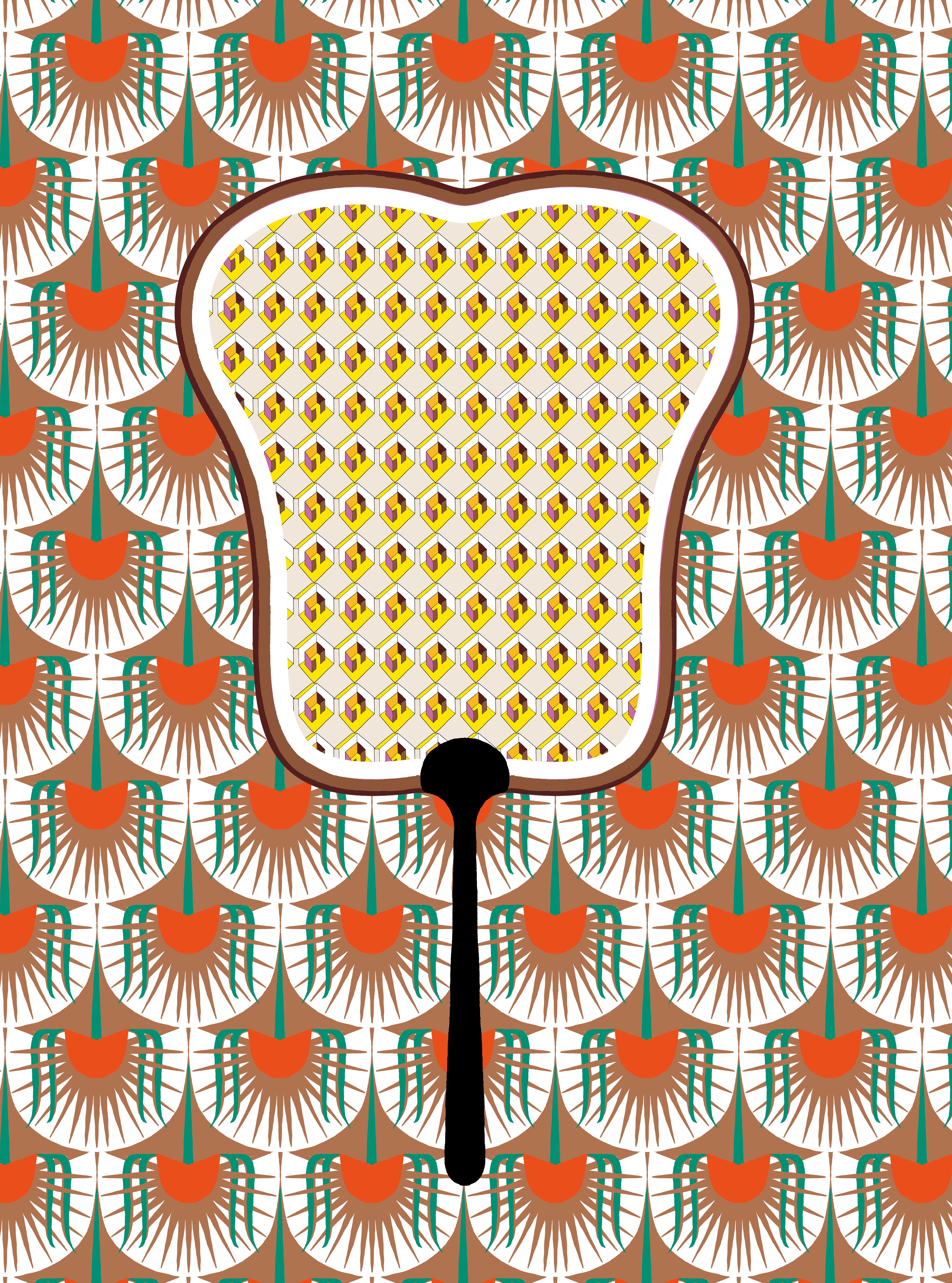 I'm a Fan - Palm Patio - Art Print A3