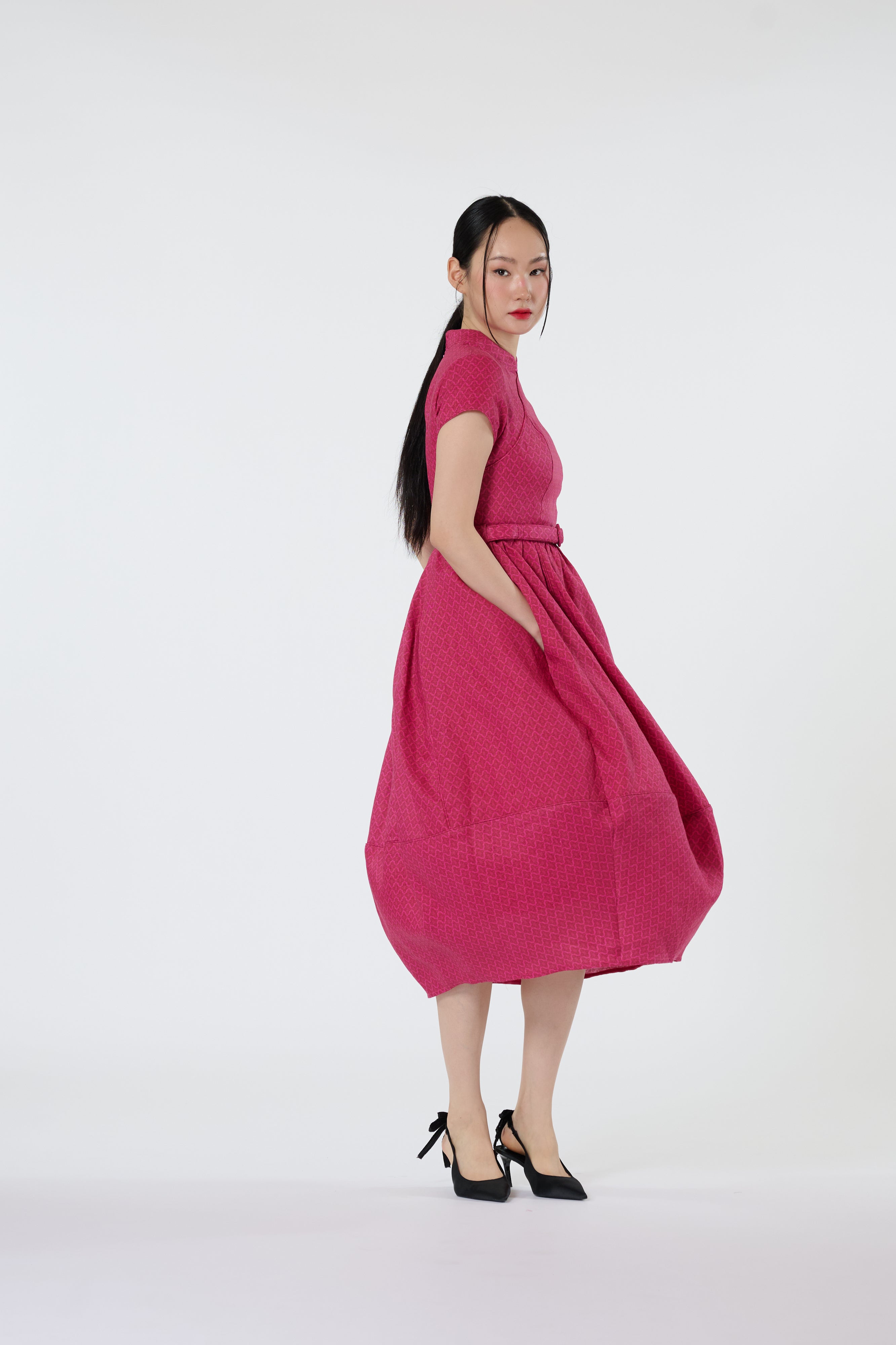 Balloon Cheongsam - Sharp In Style Magenta