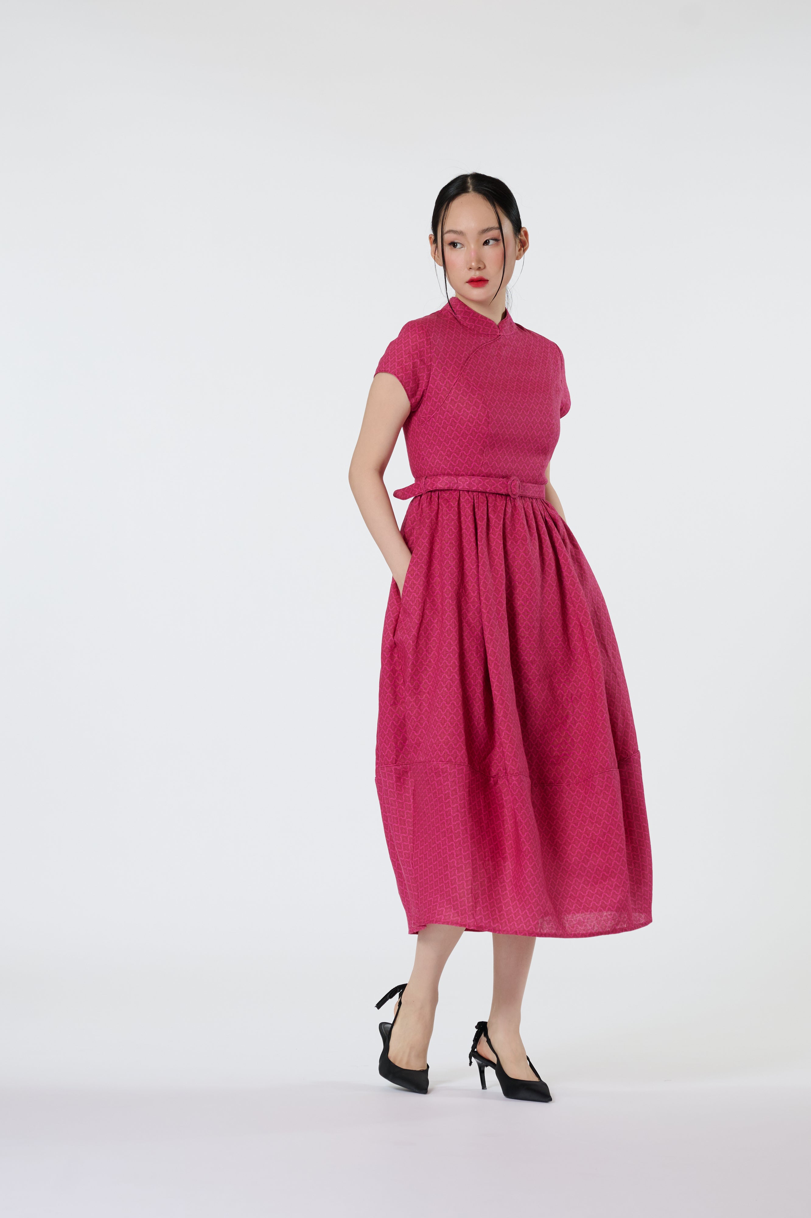 Balloon Cheongsam - Sharp In Style Magenta