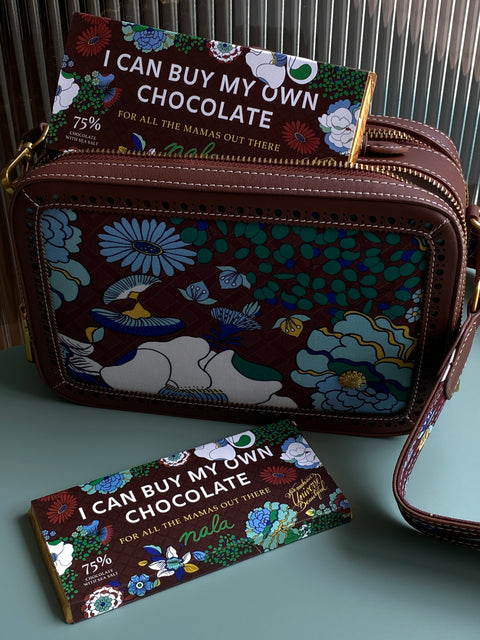 Box Bag (Leather) - Mandi Bunga Chocolate