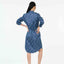 Classic Shirt Dress - Dancing Lady Cobalt