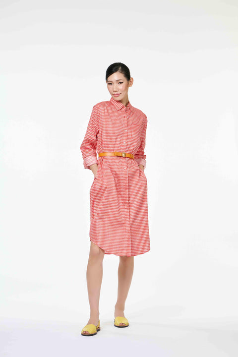 Classic Shirt Dress - Sila Duduk Red