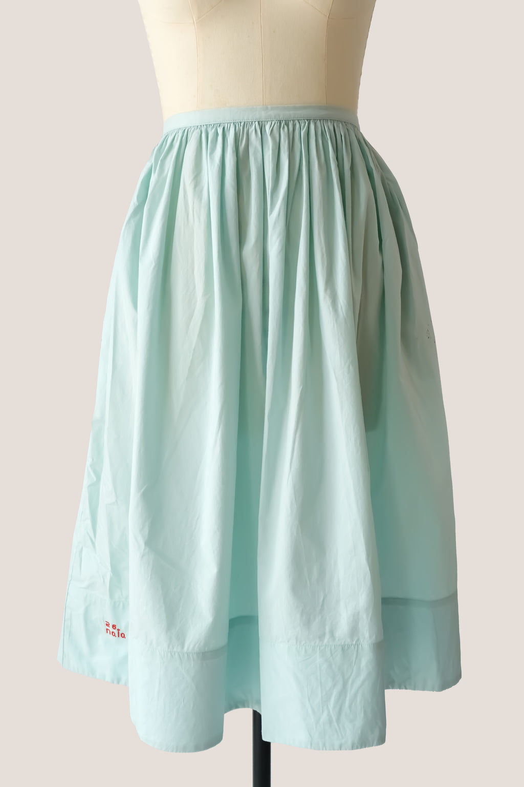 Pleated  Knee Length Skirt - Hint of Mint