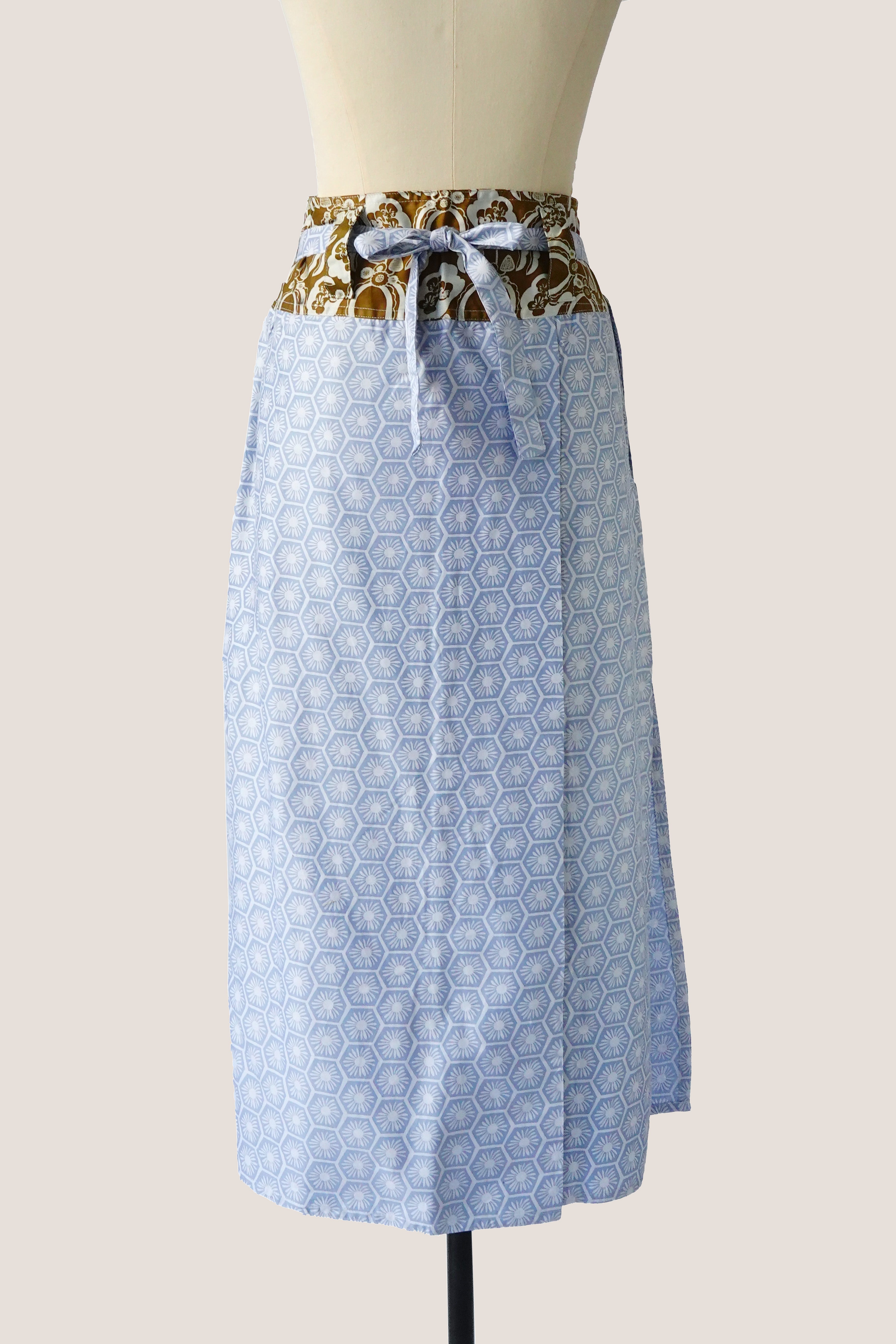 Kee Ming Yuet Skirt - Violets & Radiccio Olive / Willow Wishes Blue