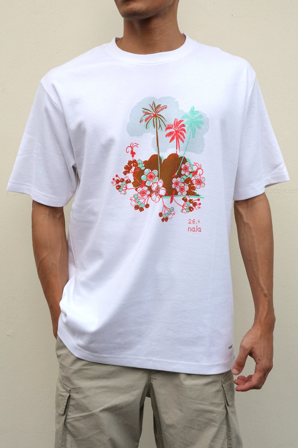 T-Shirt Coconut Tree - White