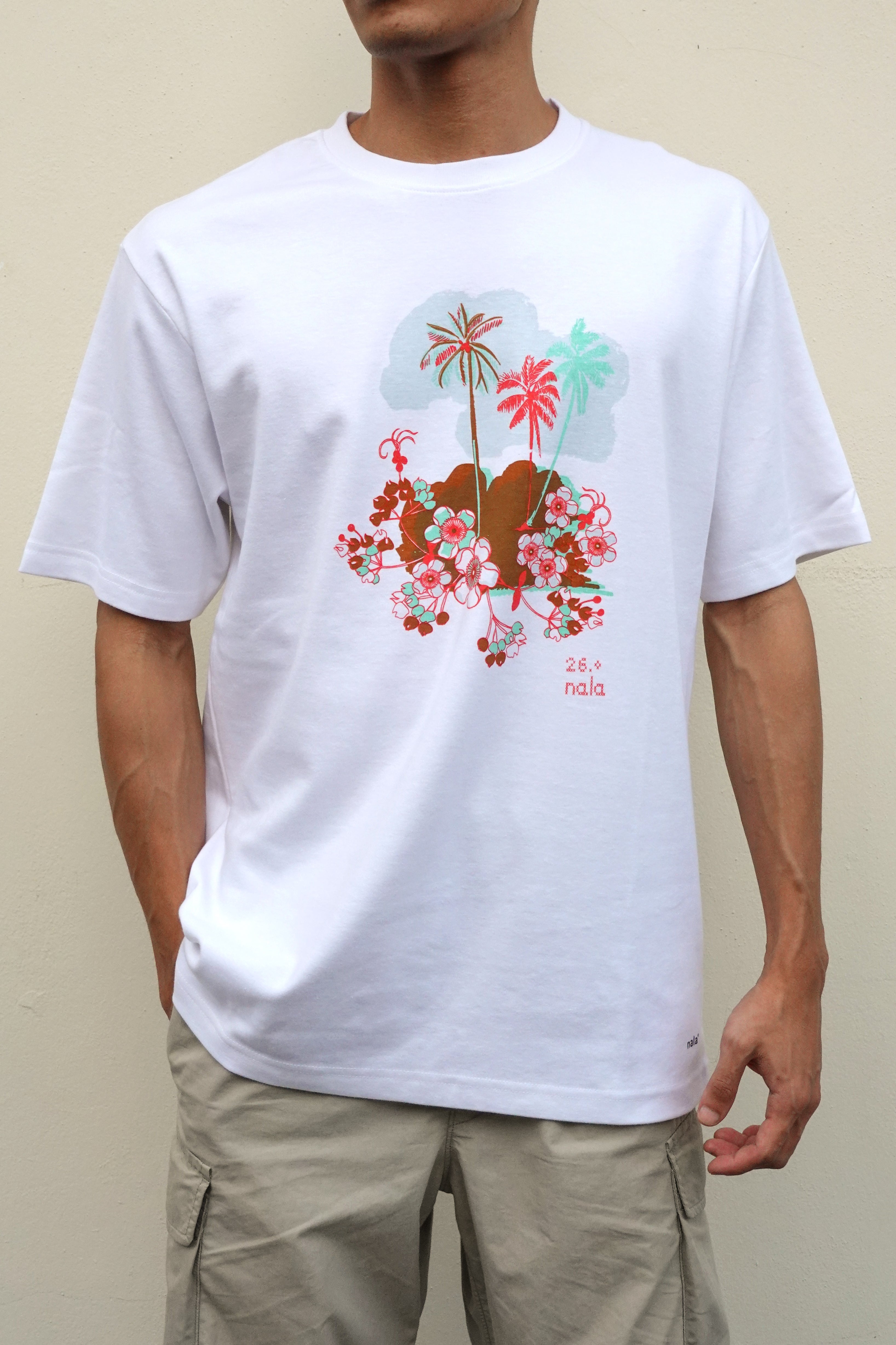 T-Shirt Coconut Tree - White