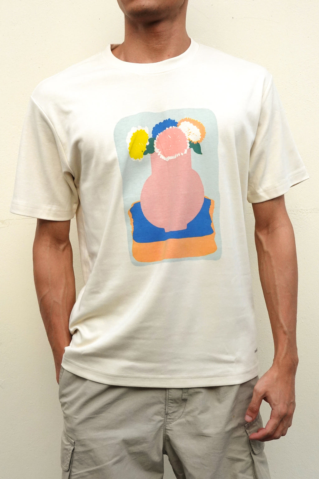 T-Shirt Vase Chrysanthemum - Beige