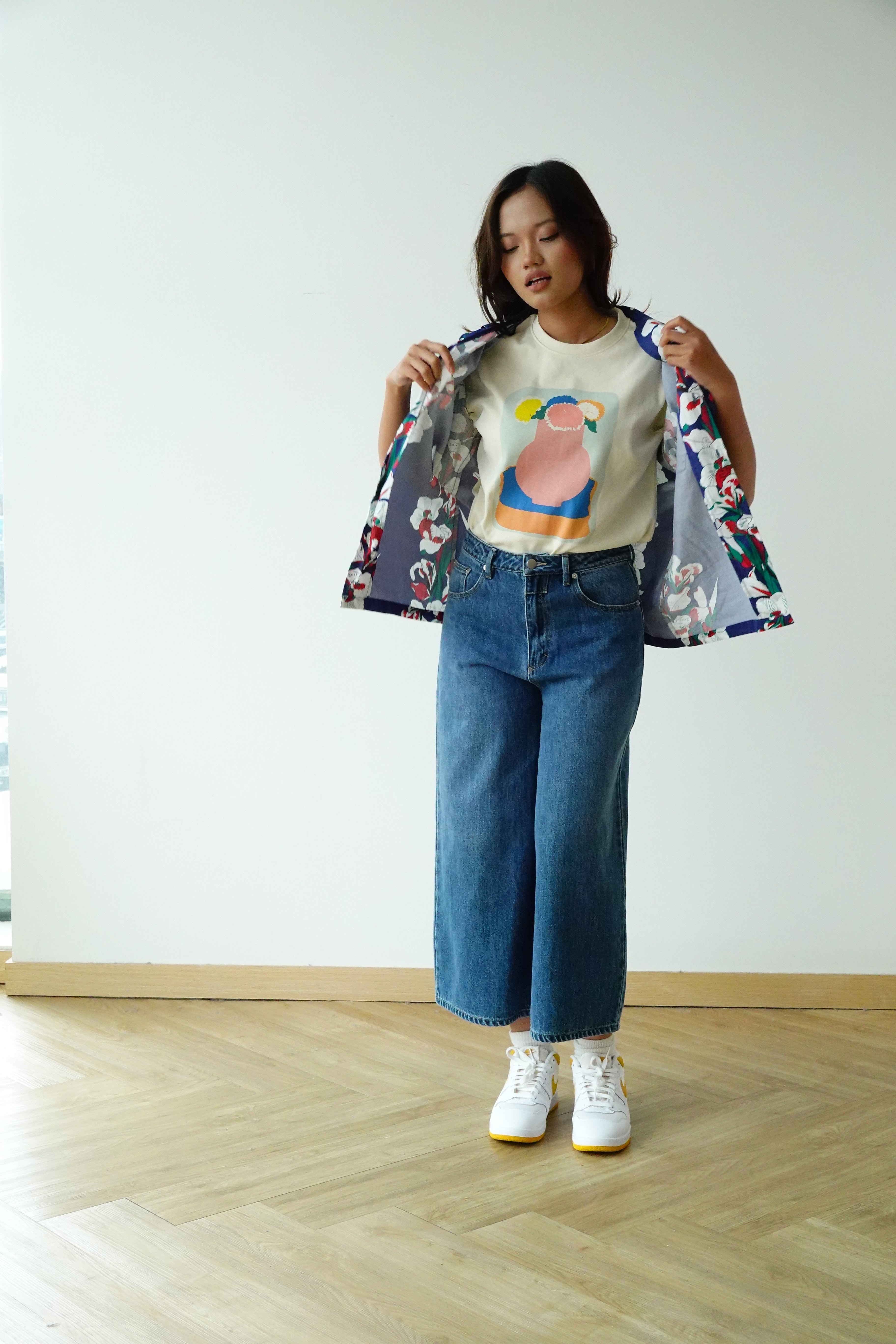 T-Shirt Vase Chrysanthemum - Beige