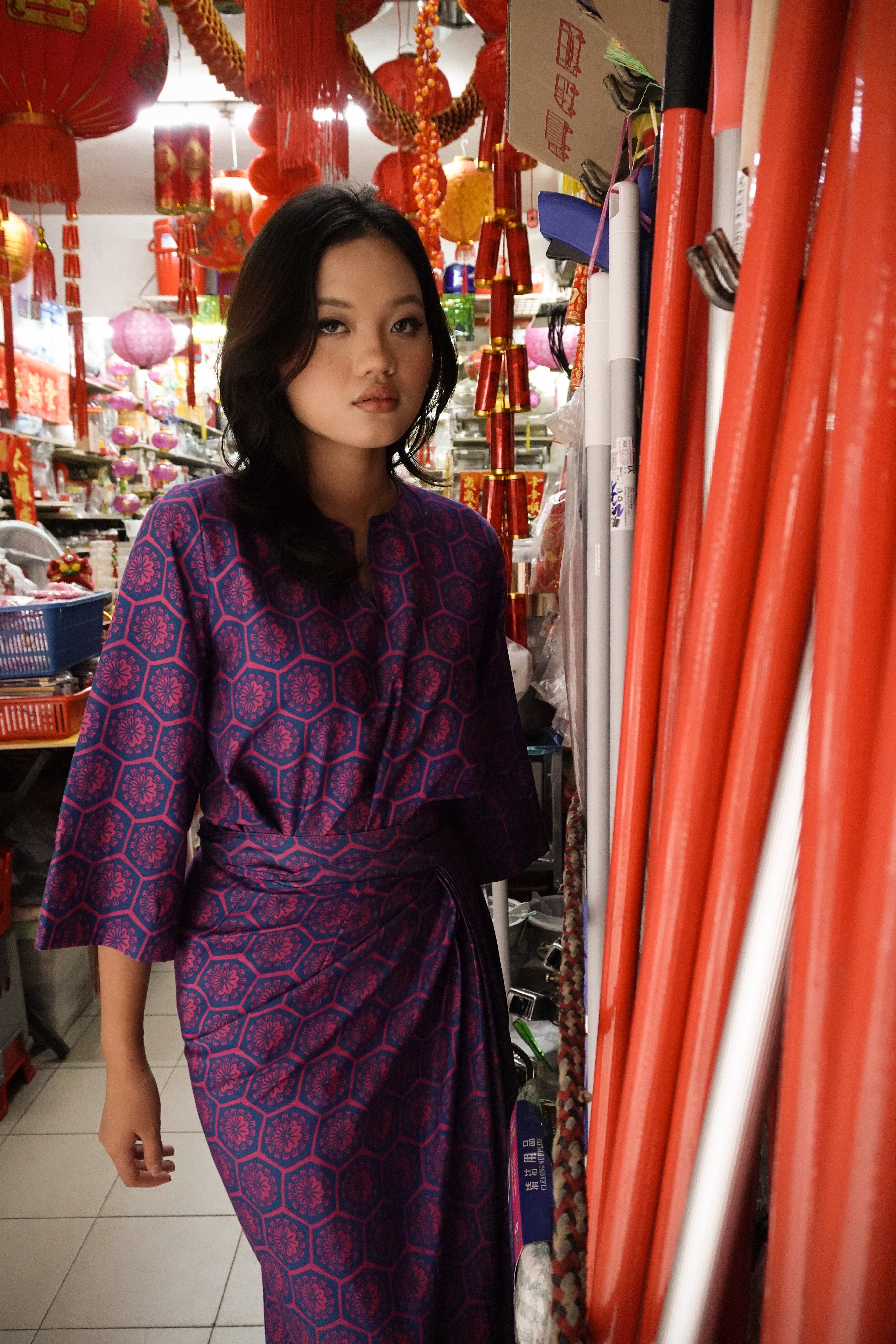 Baju Kedah Willow Wishes Dandellion Blue