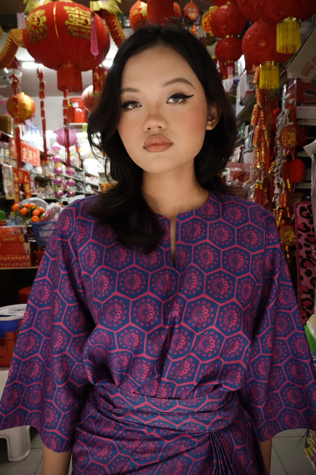 Baju Kedah Willow Wishes Dandellion Blue