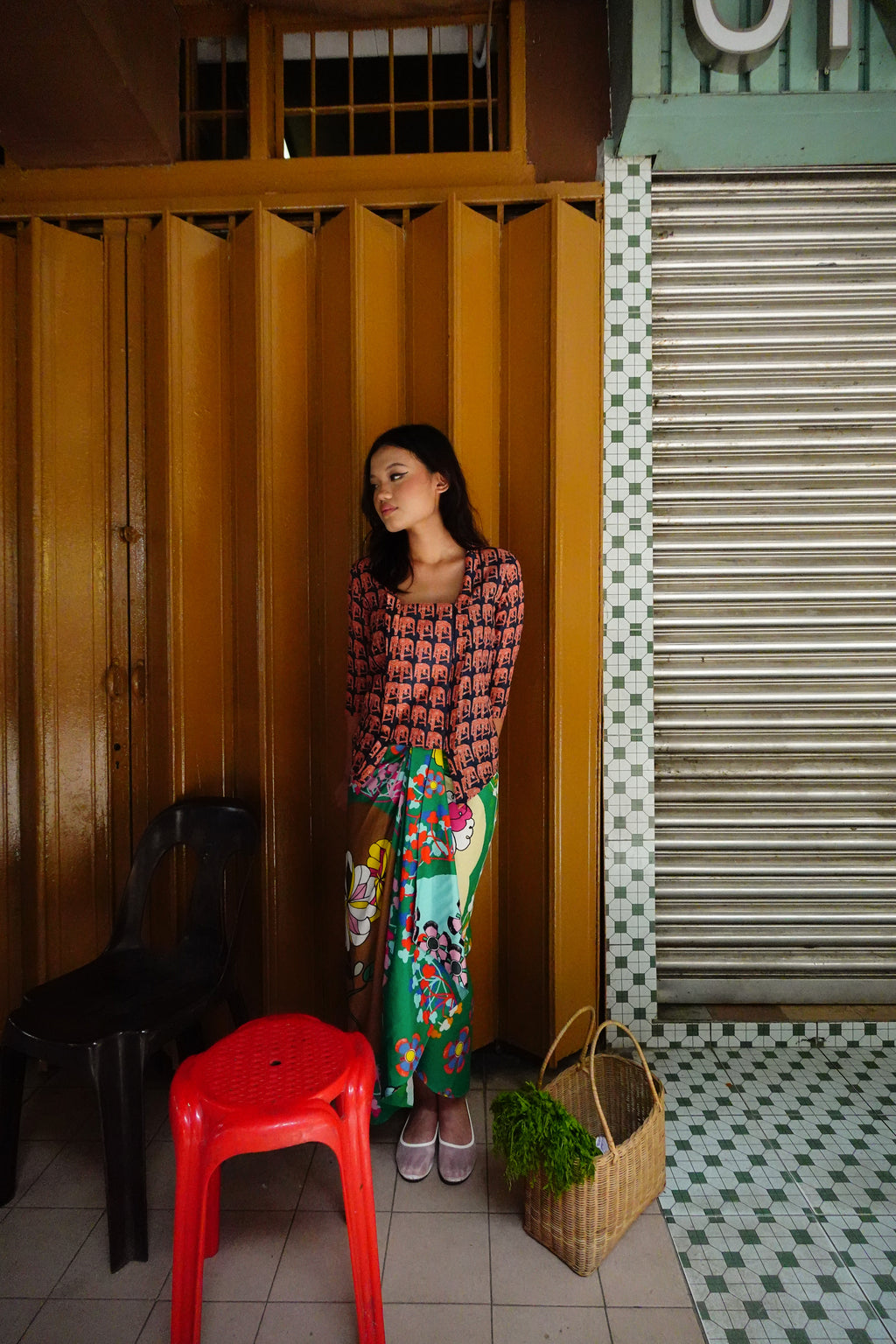 Baju Kebaya Willow Wishes Sila Duduk Red