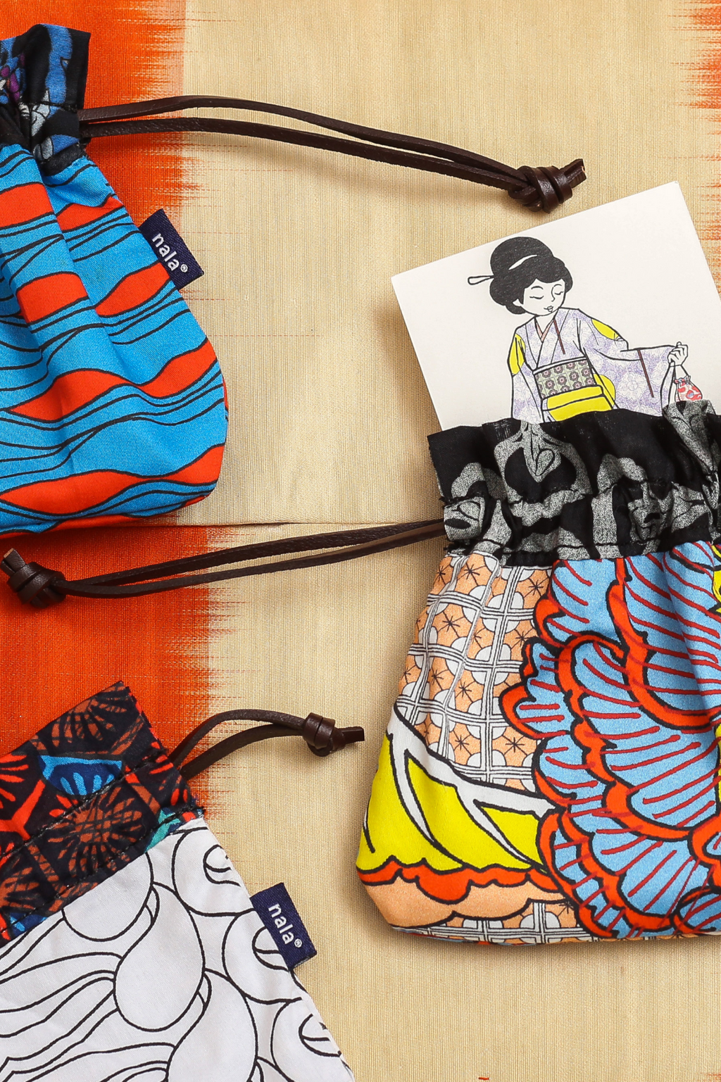 Kinchaku Pouch - St Tropez Orange