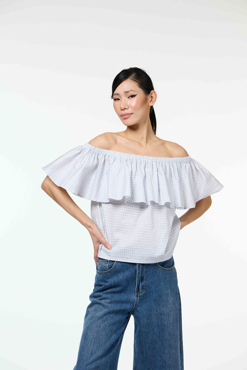 Half Moon Top - Sila Duduk Blue